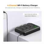 K&F Concept 4 Channel NP F Battery Charger with LCD Display (KF28.0045EU)