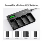 K&F Concept 4 Channel NP F Battery Charger with LCD Display (KF28.0045EU)
