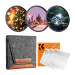 K&F Concept 49mm Star Filters 3pcs Set - 4+6+8 Point Cross Starburst Effect Camera Lens Filters with 18-Layer Coating & Cleaning Cloth (KF.2127V1)