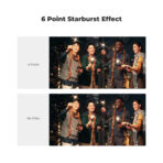 K&F Concept 49mm Star Filters 3pcs Set - 4+6+8 Point Cross Starburst Effect Camera Lens Filters with 18-Layer Coating & Cleaning Cloth (KF.2127V1)