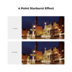 K&F Concept 49mm Star Filters 3pcs Set - 4+6+8 Point Cross Starburst Effect Camera Lens Filters with 18-Layer Coating & Cleaning Cloth (KF.2127V1)