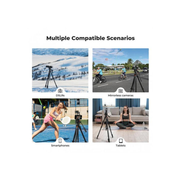 K&F Concept 73" Aluminum Travel Tripod with Fluid Head (KF09.172)