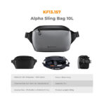 K&F Concept Alpha 10L Camera Sling Bag - Urban Wander 01 (Gray) (KF13.157)