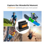 K&F Concept Insta 360 X4 Battery and Charger, 2-Pack 2350mAh X4 Battery and Dual LED Fast Battery Charger for Insta 360 X4 Accessories (KF28.0050)