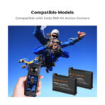 K&F Concept Insta 360 X4 Battery and Charger, 2-Pack 2350mAh X4 Battery and Dual LED Fast Battery Charger for Insta 360 X4 Accessories (KF28.0050)