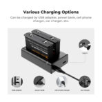 K&F Concept Insta 360 X4 Battery and Charger, 2-Pack 2350mAh X4 Battery and Dual LED Fast Battery Charger for Insta 360 X4 Accessories (KF28.0050)