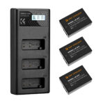 K&F Concept LP-E17 Battery 3-Pack with Upgraded 3-Slot LCD Charger (KF28.0052)