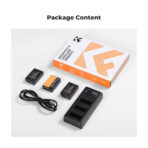 K&F Concept LP-E17 Battery 3-Pack with Upgraded 3-Slot LCD Charger (KF28.0052)