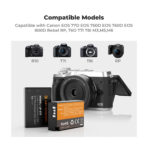 K&F Concept LP-E17 Battery 3-Pack with Upgraded 3-Slot LCD Charger (KF28.0052)