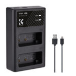 K&F Concept LP-E17 Battery Charger, Dual Slot Quick Charger for Canon EOS RP, Rebel T8i, T7i, T6i, T6s, SL2, SL3, EOS M3, M5, M6 Mark II, 77D, 200D, 750D, 760D, 800D, 8000D Camera (KF28.0008)