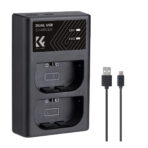 K&F Concept LP-E6/LP-E6N/LP-E6NH Battery Charger, Dual Slot Quick Charger for Canon EOS R5, EOS R6, EOS R, EOS 5D Mark IV, 5D Mark III, 5DS, 5DS R, 5D Mark II, 6D Camera (KF28.0007)