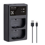 K&F Concept LP-E6/LP-E6N/LP-E6NH Battery Charger, Dual Slot Quick Charger for Canon EOS R5, EOS R6, EOS R, EOS 5D Mark IV, 5D Mark III, 5DS, 5DS R, 5D Mark II, 6D Camera (KF28.0007)