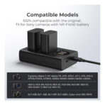 K&F Concept NP-FW50 Battery Charger with LCD Screen for Sony A7, A7II, A7RII, A7SII, A7S, A7S2, A7R, A7R2, A6000, A6500, A6300, RX10, NEX-3/5/7 (KF28.0009V1)