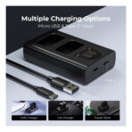 K&F Concept NP-FW50 Battery Charger with LCD Screen for Sony A7, A7II, A7RII, A7SII, A7S, A7S2, A7R, A7R2, A6000, A6500, A6300, RX10, NEX-3/5/7 (KF28.0009V1)