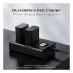 K&F Concept NP-FW50 Battery Charger with LCD Screen for Sony A7, A7II, A7RII, A7SII, A7S, A7S2, A7R, A7R2, A6000, A6500, A6300, RX10, NEX-3/5/7 (KF28.0009V1)