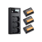 K&F Concept NP-FZ100 Battery 3-Pack with 3-Slot Charger (KF28.0038)