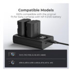 K&F Concept NP-FZ100 Battery Charger with LCD for Sony Alpha Cameras (KF28.0010V1)