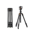 K&F Concept Professional Video Tripod with Ball Head & Phone Clip (KF09.101V1)