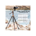 K&F Concept Professional Video Tripod with Ball Head BH-28L+Universal Central Axis (KF09.087V6)