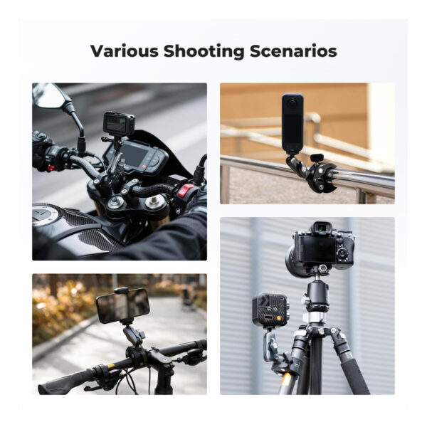 K&F Concept Super Clamp 360° Dual Ball Head Camera Mount Handlebar (KF31.204)