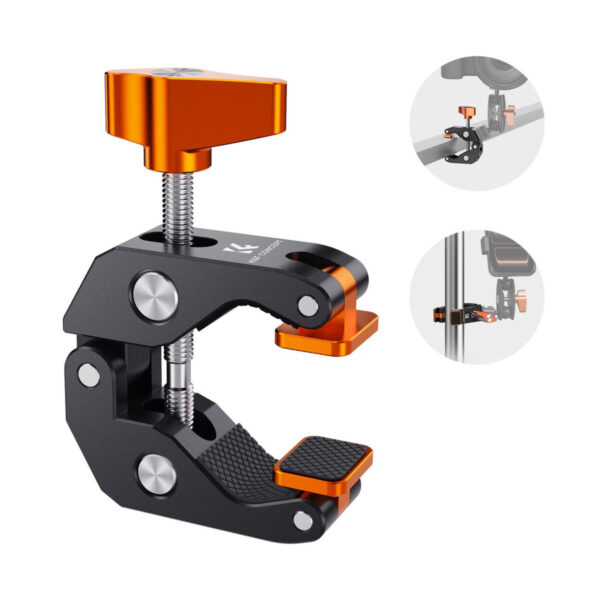 K&F Concept Super Crab Clamp Camera Mount Rotatable 1/4" 3/8" (KF31.218)