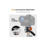 K&F Concept Video Fluid Head Tripod Head Max Load 11lb/5kg,Silky-Smooth, Stable Tripod Fluid Head for pan and tilt,Arca Swiss-Compatible Fluid Head Mount (KF31.087)
