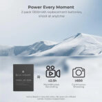 K&F Concept 1300mAh NP-W126 NP-W126S Battery and Charger for Fujifilm X100VI, X100V, XS10, XT30, XT30 II, XT20, XE4, A5, Dual-Slot Fast Charger, Type-C and Micro-USB Input, 2 Pack Battery (KF28.0030)