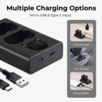 K&F Concept 2200mAh NP-W235 Battery and Charger for Fujifilm X-T5, X-S20, X-H2, X-H2S, GFX 100S, GFX 50S II, X-T4, 2 Pack Battery (KF28.0018)