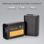 K&F Concept Sony FW-50 Battery Kit – 2 Batteries and Dual Charger (KF28.0015)