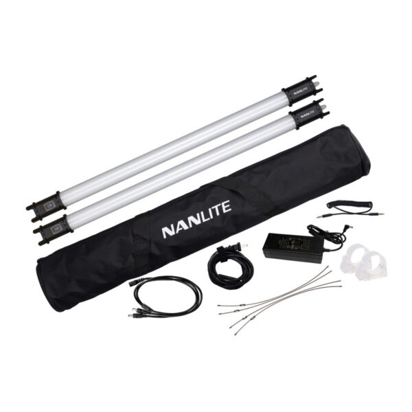 Nanlite PavoTube 15C 77cm RGBW LED Tube with Internal Battery 2 Light Kit