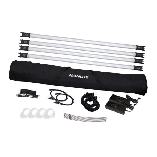 Nanlite PavoTube 30C 4 120cm RGBW LED Tube with Internal Battery 4 Light Kit