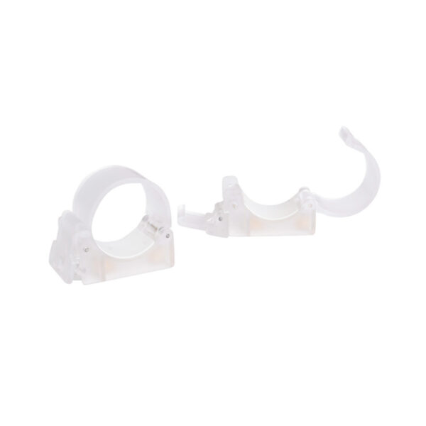 Nanlite PavoTube Transparent Polycarbonate T12 LED Tube Mounting Clip with 1/4-20in Receivers