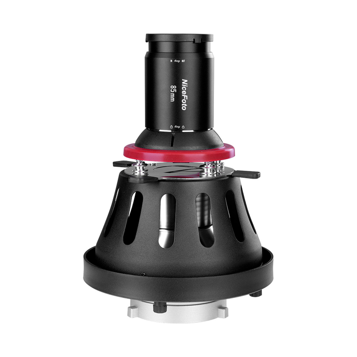 NiceFoto SN-29.Pro NiceFoto Professional Optical Snoot For LED Video Light With Bowens Mount and Canon EF Lens 1 NiceFoto SN-29.Pro NiceFoto Professional Optical Snoot For LED Video Light With Bowens Mount and Canon EF Lens
