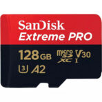 SanDisk 128GB Extreme UHS-I microSDXC Memory Card with SD Adapter