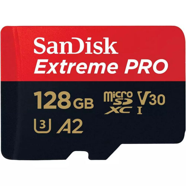 SanDisk 128GB Extreme UHS-I microSDXC Memory Card with SD Adapter