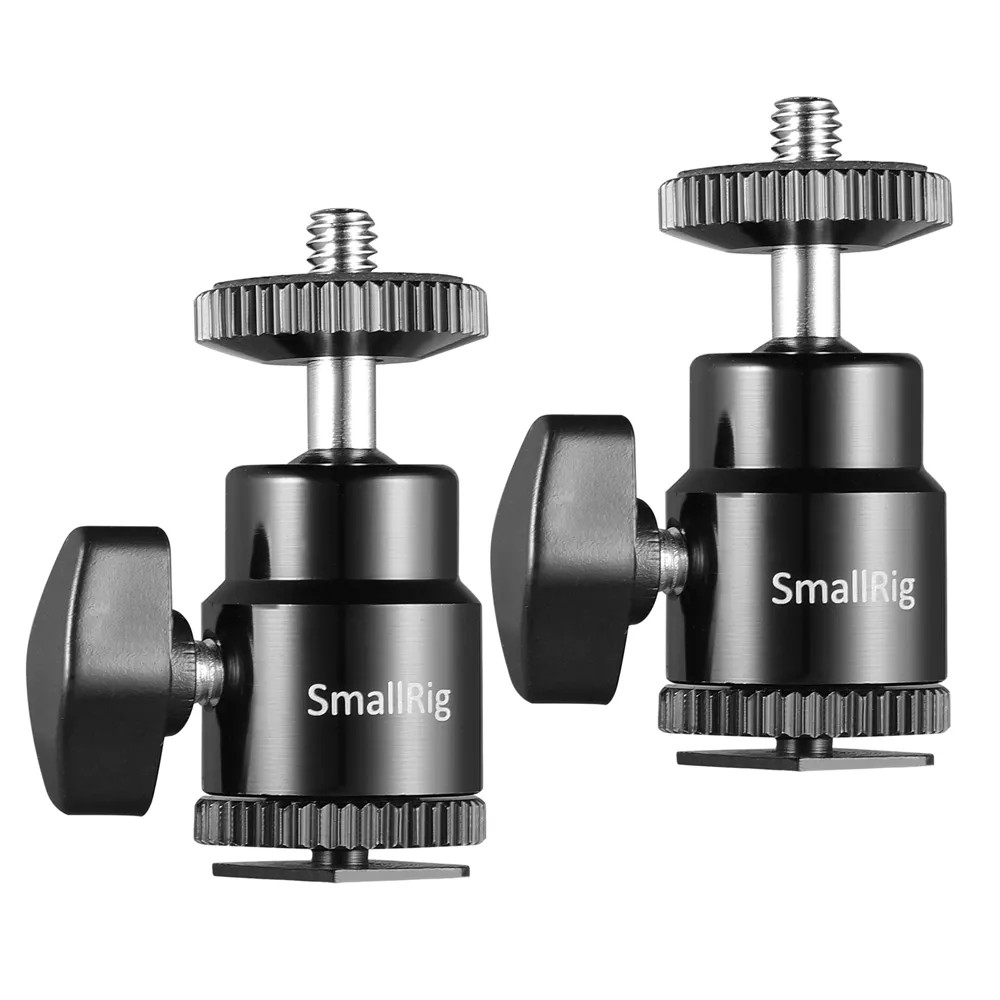 SmallRig Camera Hot Shoe Mount with 1/4″-20 Screw Ball Head (2-Pack) 2059 1 SmallRig Camera Hot Shoe Mount with 1/4″-20 Screw Ball Head (2-Pack) 2059