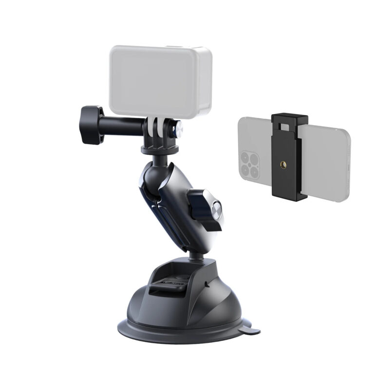 TELESIN Suction Cup Camera Mount with 3-Prong Mount TE-SUC-010