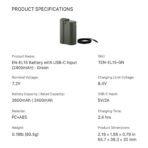 Tilta EN-EL15C USB-C Battery (2400mAh) TEN-EL15C-GN